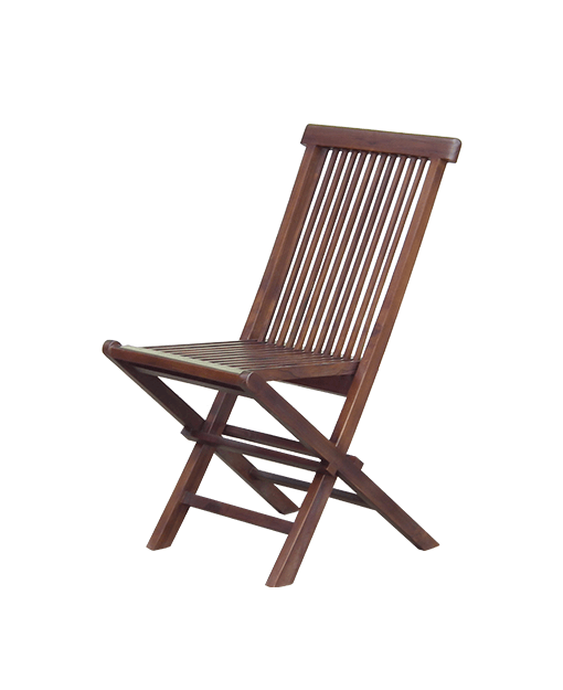 natural wood padded folding chair