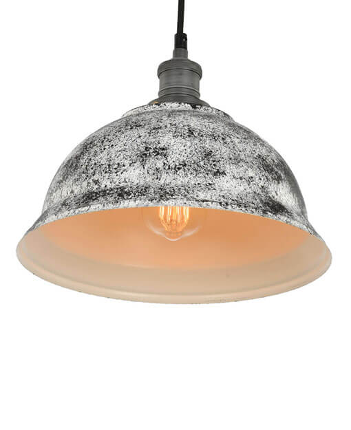 Adalyn Snow White Industrial Dome Pendant - Dome Pendant Light Singapore Adalyn Snow White Industrial Dome Pendant - Dome Pendant Light Singapore