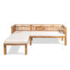 solid teak L shaped sofa