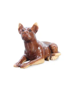 solid wood crafted dog