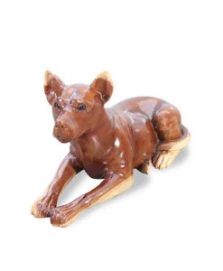 solid wood crafted dog