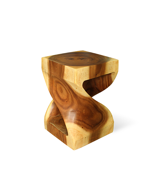 Iesha Suar Wood Twisted Stool Furniture Online In Singapore Iesha Suar Wood Twisted Stool
