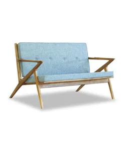 fabric sofa with wooden frame