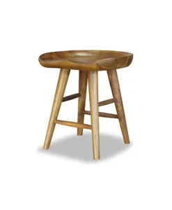 Farren Teak Short Stool furniture sg | Wihardja Furniture Singapore Scandinavia Solid Wood Stool