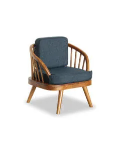 Solid Teak Wood Single Seat Sofa Scandinavian