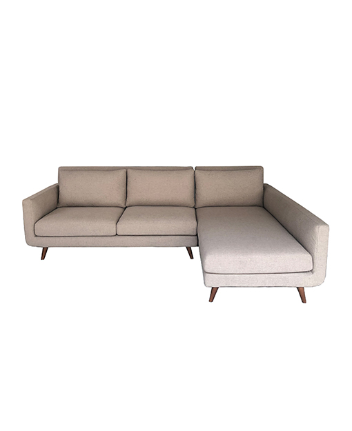 Fabric L-shaped sofa