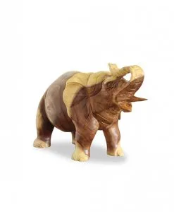 Solid Suar Wood Elephant Statue