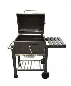 Features warming rack and drip tray
