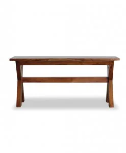 Solid Teak Wood cross design dining bench