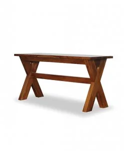 Solid Teak Wood cross design dining bench