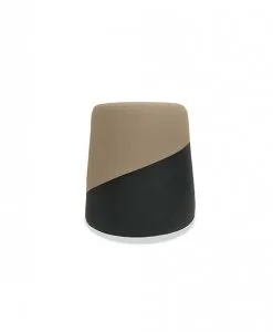 CLAIRE OTTOMAN - FRONT VIEW - BEIGE footrest for living room singapore | Wihardja Furniture Singapore Fabric ottoman, footrest, stool singapore