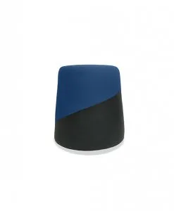 CLAIRE OTTOMAN - FRONT VIEW - BLUE footrest for living room singapore | Wihardja Furniture Singapore Fabric ottoman, footrest, stool singapore