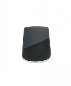 CLAIRE OTTOMAN - FRONT VIEW - DARK GREY footrest for living room singapore | Wihardja Furniture Singapore Fabric ottoman, footrest, stool singapore