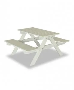 outdoor picnic table and bench colored