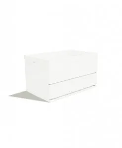 white colour storage crate using solid wood