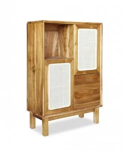 Alternative view of Adrienna Teak Display Cabinet Rattan