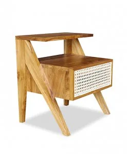 Annissa Teak Side Table Rattan