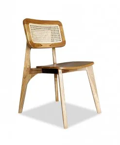 Calley Teak Dining Chair Rattan