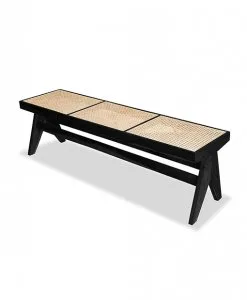 Camyla Teak Dining Bench Rattan, 1.5m