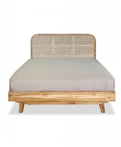 Alternative view of Eleena Teak Bed Frame Rattan King