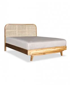 Eleena Teak Bed Frame Rattan King