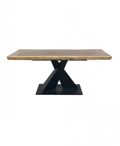 Austin Suar Wood Dining Table Black