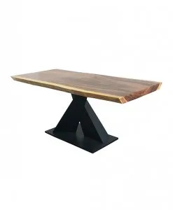 Alternative view of Austin Suar Wood Dining Table Black