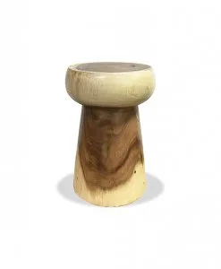 Cassidy Suar Wood Stool natural color solid furniture sg | Wihardja Furniture Singapore