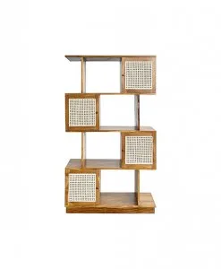 Adreana Teak Display Rack Rattan