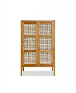 Adreanna Teak Cabinet Rattan