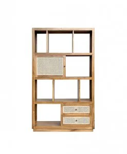 Adrean Teak Display Rack Rattan