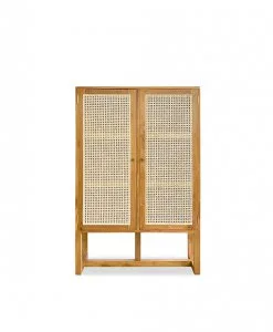 Abbagail Teak Cabinet Rattan