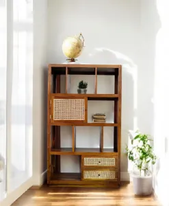 Alternative view of Adrean Teak Display Rack Rattan