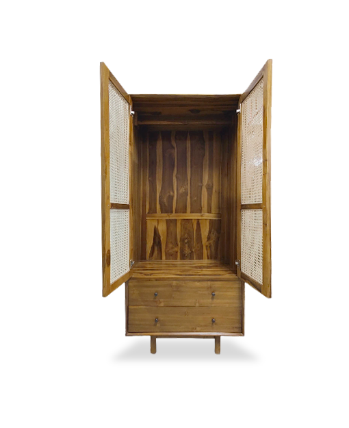 Dalina Teak Wardrobe Rattan furniture sg