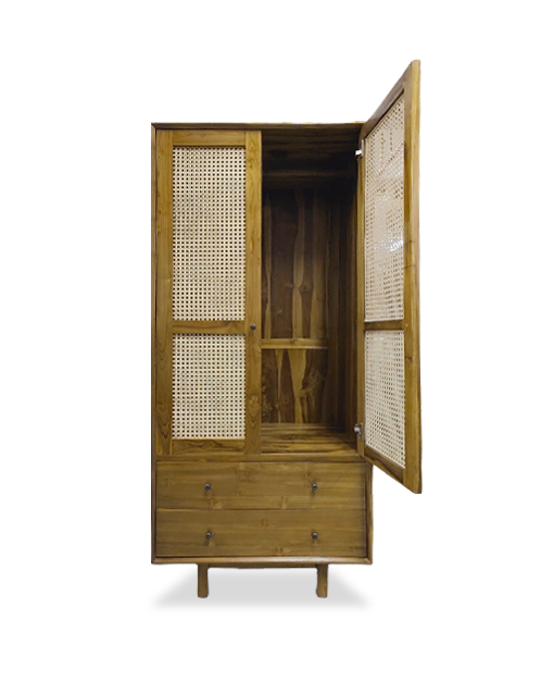 Dalina Teak Wardrobe Rattan furniture singapore