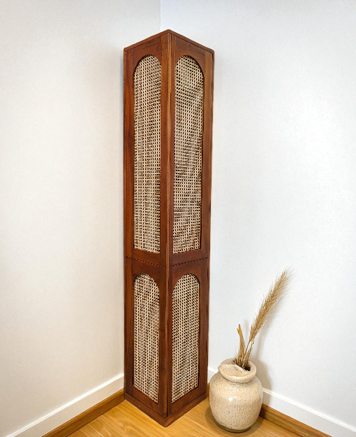 TSN1450_Rashelle Teak Corner Cabinet Rattan (1)