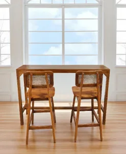 Alternative view of Clementina Teak Bar Stool Rattan