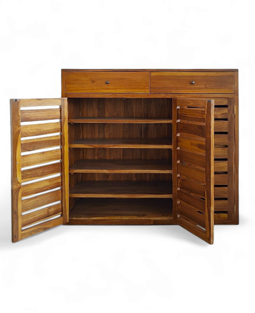 Straton Teak Shoe Storage Cabinet sg