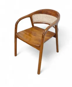 Camdan Teak Arm Chair Rattan