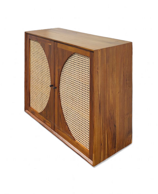 Tatiyanna Teak Cabinet Rattan Custom Furniture SG