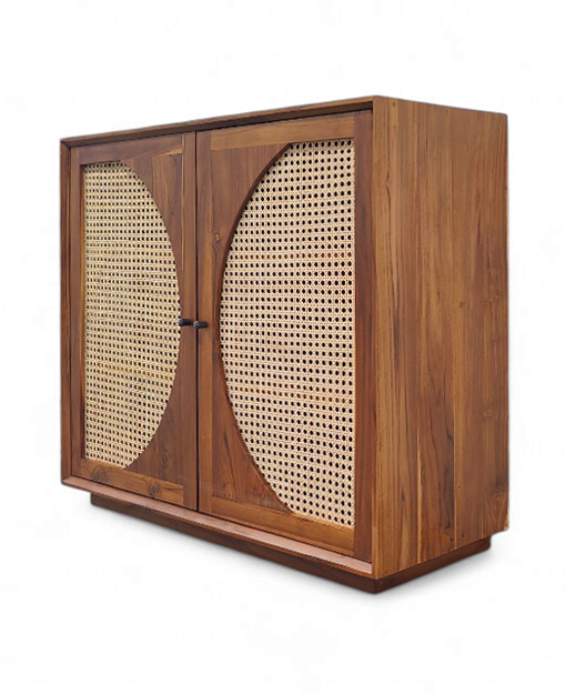 Tatiyanna Teak Cabinet Rattan Furniture in Singapore