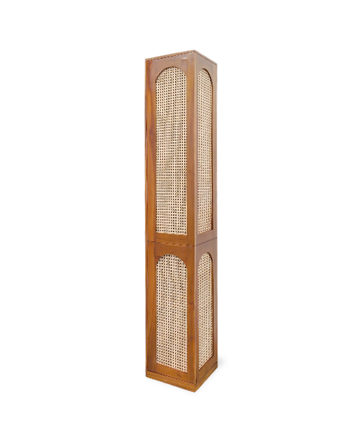 Rashelle Teak Corner Cabinet Rattan storage furniture sg