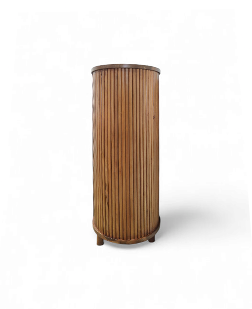 Tessie Solid Teak Wood Cabinet with Fluted Design Furniture SG
