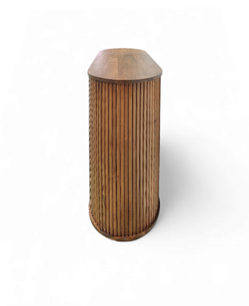 Tessie Solid Teak Wood Cabinet Fluted Design Living room Furniture SG